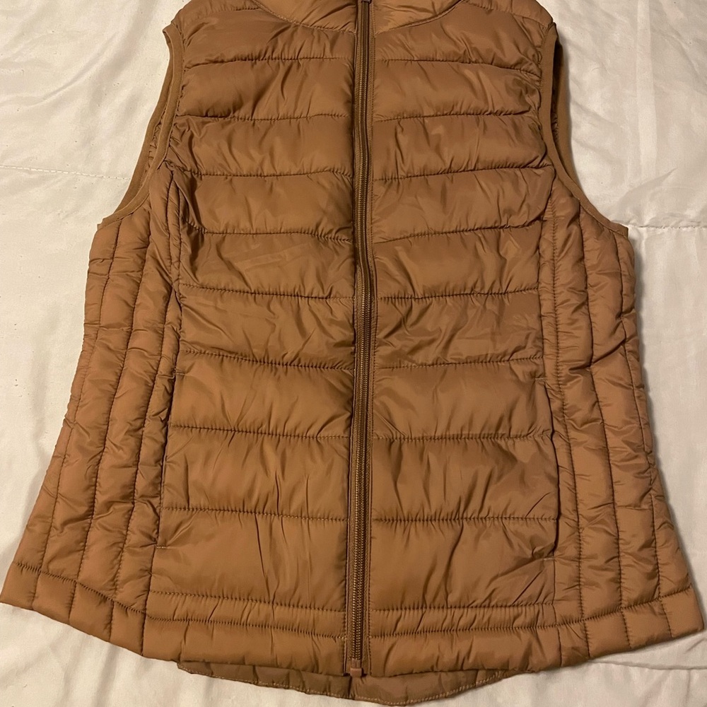 Light packable vest - Brown Puffer Vest